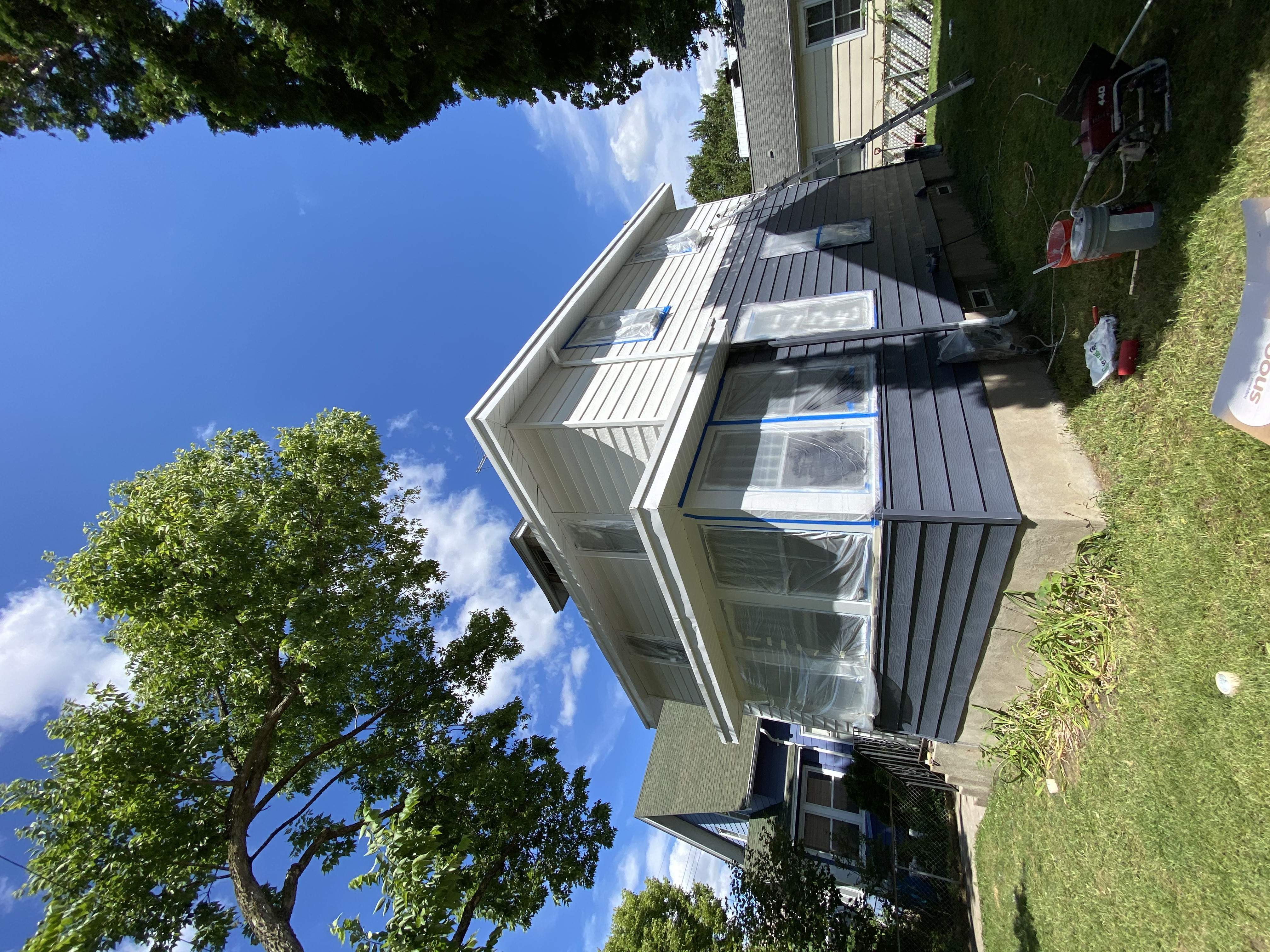 Exterior paint job in progress